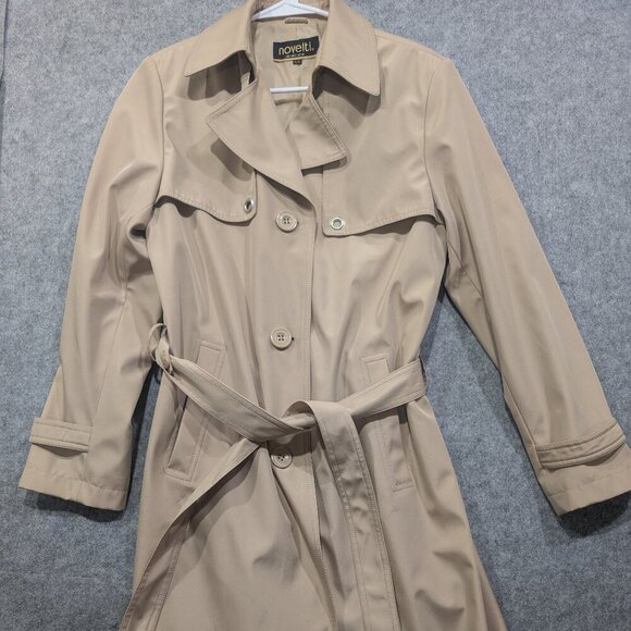 Novelti Adorable Junior Button down Trench Coat Beige Size 5/6 - Picture 1 of 11